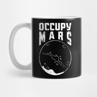 Occupy Mars Retro Worn Out Mug